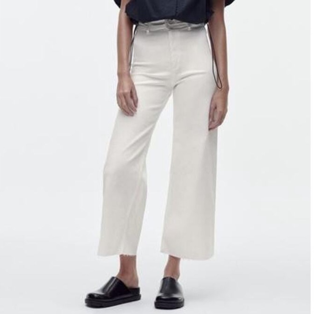 Zara High-Wasted ZW Sailor Straight Jeans
